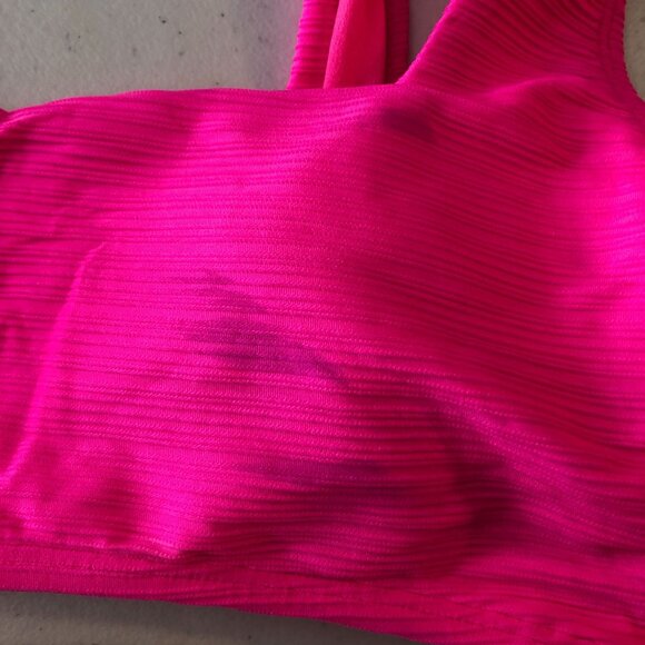 Salt + Cove Womens Pink Ribbed Textured Bikini Swim Top Size L - Picture 3 of 6